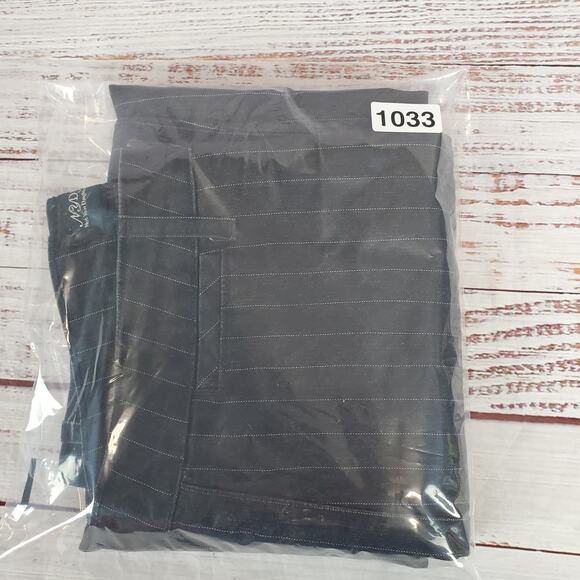 NYDJ Black Pin Stripe Wide Leg Jeans 10 Retro Relaxed Flare Denim Trousers Pants - Picture 11 of 11